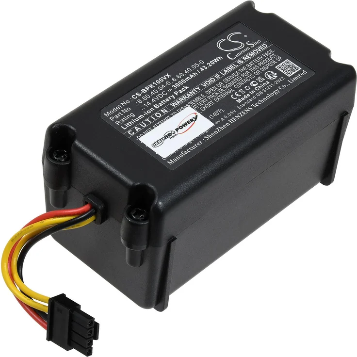 Powery Akku kompatibel mit Sencor Typ BONA18650-MF1, 14,4V 3000mAh Li-Ion mit Hardcase und 4-poligem Stecker