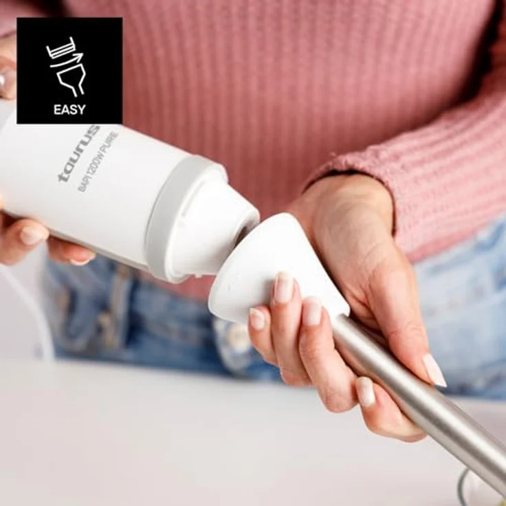 Taurus Stabmixer Handrührgerät BAPI 1200 PURE, 1200 W Leistung, Metallstäbe – Bild 8