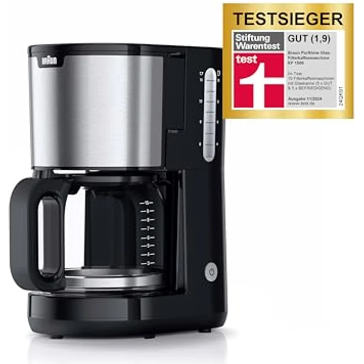 Braun PurShine 1 KF 1500 BK Filterkaffeemaschine, 10 Tassen, schwarz – Bild 2