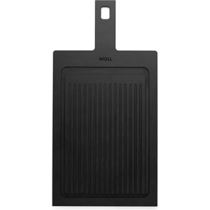 Woll Cut & Serve Schneidebrett mit Rillen, 49 x 24 cm, 7 mm hoch, aus FSC-zertifiziertem Papierverbundstoff, BPA- und VOC-frei, Hitzebeständig bis 175°C, spülmaschinenfest, Mattschwarz – Bild 2