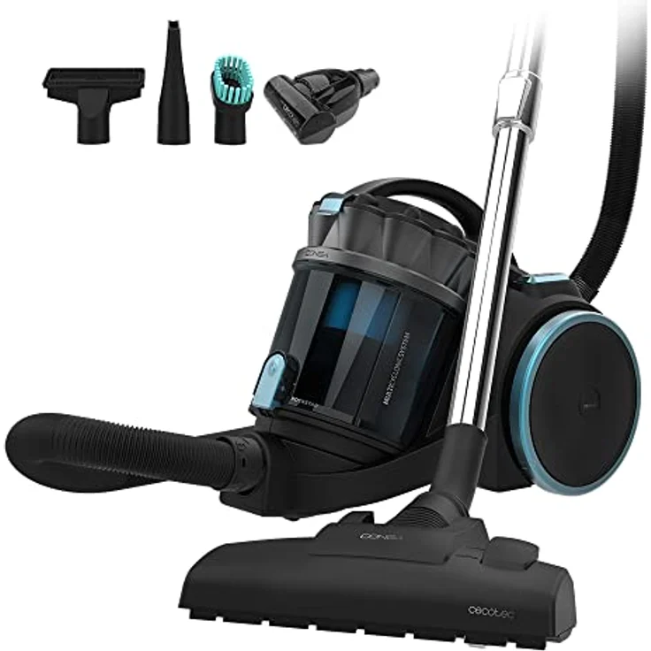 Cecotec Conga Rockstar Multicyclonic XXL Animal, Beutelloser Bodenstaubsauger mit 800 W, 20 kPa Saugkraft, 4 L Tank, Hochleistungsfilter und Tierhaar-Zubehör – Bild 2