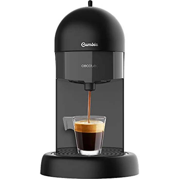 Cecotec Cumbia Capricciosa Black, vollautomatische Espressomaschine mit 19 Bar Pumpendruck, kompatibel mit Kaffeepads und gemahlenem Kaffee – Bild 1