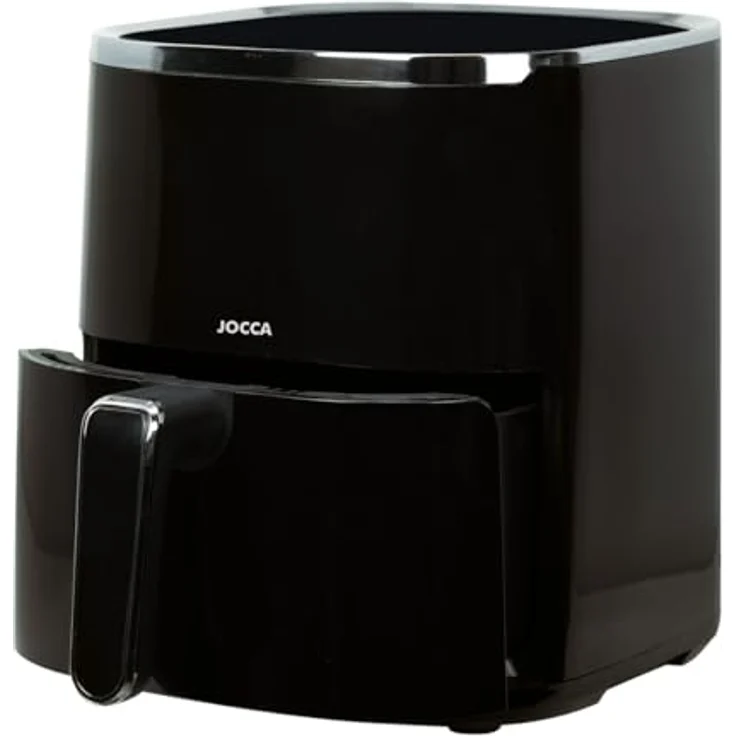 JOCCA Heißluftfritteuse 5L, ölfreie Fritteuse 1450W mit LED Touch Screen, einstellbarer Temperatur und 8 voreingestellten Programmen (Schwarz) – Bild 4