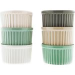 Almina Muffinform 6 Teiliger Muffinform-Set Schale aus Porzellan Rund 180 ml, elegantes Backutensil aus hochwertigem Porzellan