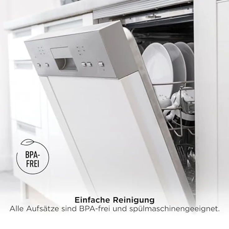 Ninja PrecisionPro BZ651EU Küchenmaschine 850 W, 2,1 l BPA-freie Schüssel, Auto-iQ Programme, Edelstahlmesser, grau – Bild 9