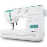 Medion® Freiarm-Nähmaschine MD 10689, 60 Stichmuster, 4 Schritte Knopfloch, 24 Programme, Rückwärtstaste, Automatische Einfädler, Doppelnadelfunktion, Nählicht