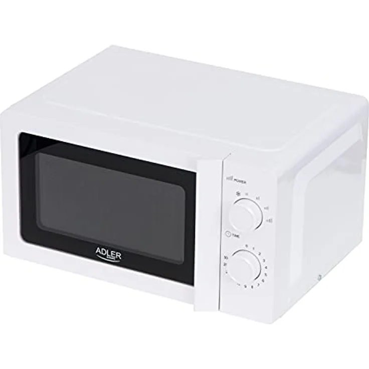 JUNG ADLER AD6205 Mikrowelle Klein, 20 L Garraum, Kompakte Mini Mikrowellengerät, 30 Min Timer, Auftaufunktion, 700W, 5 Stufen, Platzsparend, Mechanische Steuerung, 44,6 x 34 x 24,3 cm – Bild 3
