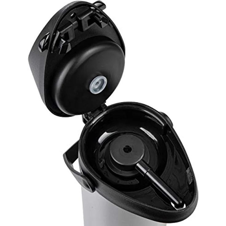 ONVAYA Airpot Pumpkanne | 1,8 Liter | Isolierkanne | Thermoskanne | Getränkespender | Edelstahl mattiert | Kaffeekanne | Doppelwandig – Bild 5