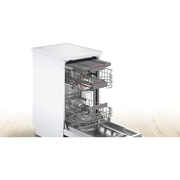 Bosch Serie 4, Freistehender Geschirrspüler, 45 cm, Silver Inox, SPS4HMI49E – Bild 3