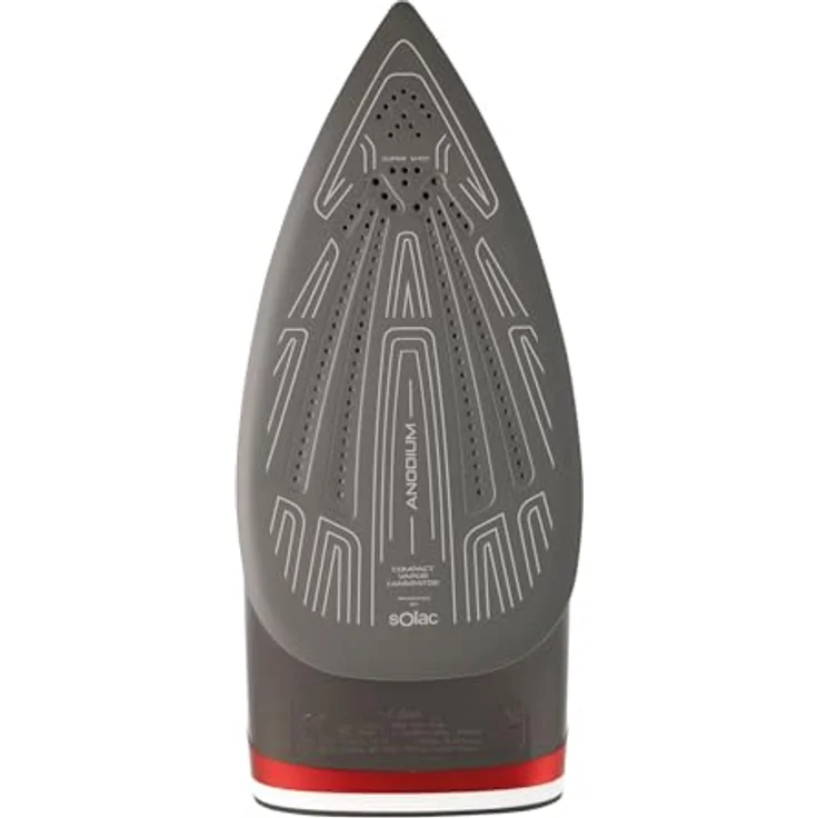 Solac CVG9611 Dampfbügeleisen, 3000 W, 200 g/min Dampfstoss, Schwarz-Rot-Weiss, mit Antihaft-Bügelsohle und Kalkschutzsystem – Bild 2