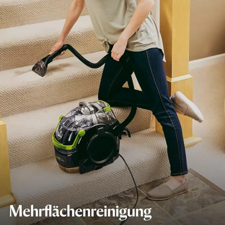 Bissell 15585 SpotClean Pet Pro Portable Flecken-Reinigungsgerät, 750 Watt, tragbar, schwarz-grün 84 Dezibel – Bild 4