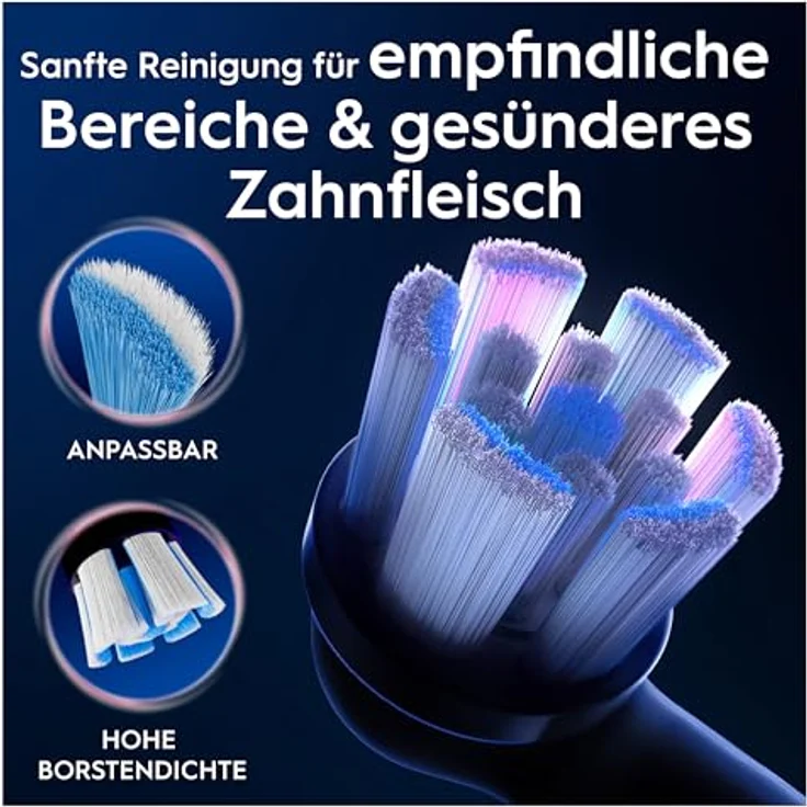 Oral-B Aufsteckbürsten Oral-B iO Sanfte Reinigung, fortschrittliche Plaque-Entfernung, für empfindliches Zahnfleisch, 2er Pack – Bild 3