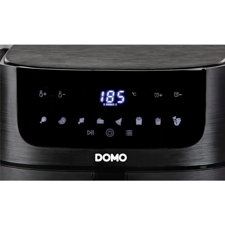 Domo DO539FR Heißluftfritteuse Deli-fryer mit Timer 6 L 1500 W, Schwarz - Bis zu 80% weniger Fett, 8 automatische Programme, antihaftbeschichtet – Bild 5
