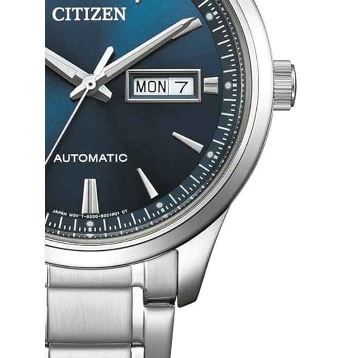 Citizen Automatik Armbanduhr Kal. 8200, Edelstahl, dunkelblaues Zifferblatt, 42 Stunden Gangreserve, wasserdicht bis 5 bar – Bild 2