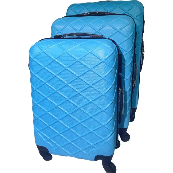 HTI-Living Koffer 3-teiliges Set Raute, Blau, 100 l Volumen