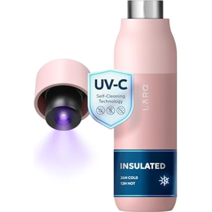 LARQ Trinkflasche selbstreinigend PureVis isoliert 500 ml Himalaya pink – Bild 2