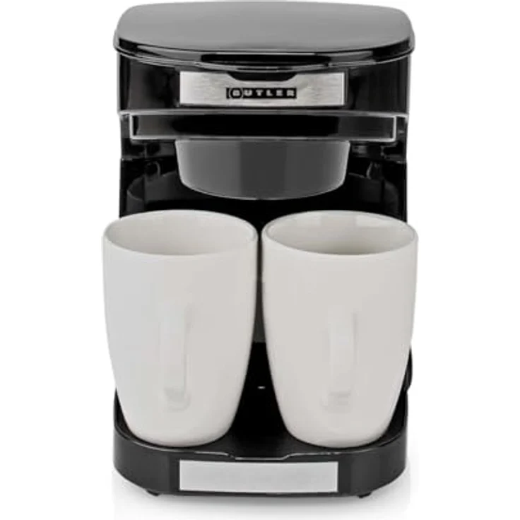 MELISSA Butler Compact Kaffeemaschine, 2 Tassen, 0,25 L, 450 W, energiesparend mit automatischer Abschaltung, inkl. Nylonfilter, ideal für Wohnmobil und kleine Küchen – Bild 1