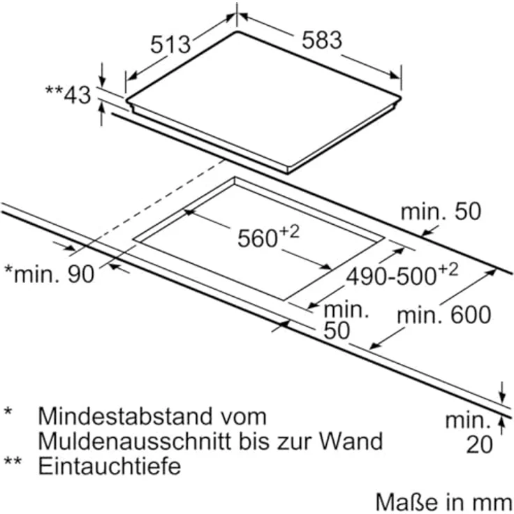 Neff Einbauherd-Set E1CCD2AK3 + M13R42N2, Elektrokochfeld EDX4B0 mit 71 l Nutzinhalt, 7 Beheizungsarten, Schwarz – Bild 5