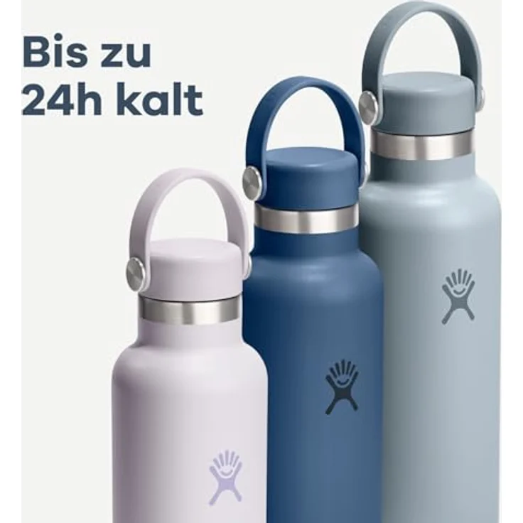 Hydro Flask Standard Flex Cap 710 ml (24 oz) Flasche, Edelstahl, auslaufsicher, Vakuumisoliert für 24 Std. kalt & 12 Std. heiß, Harbor Blue – Bild 4