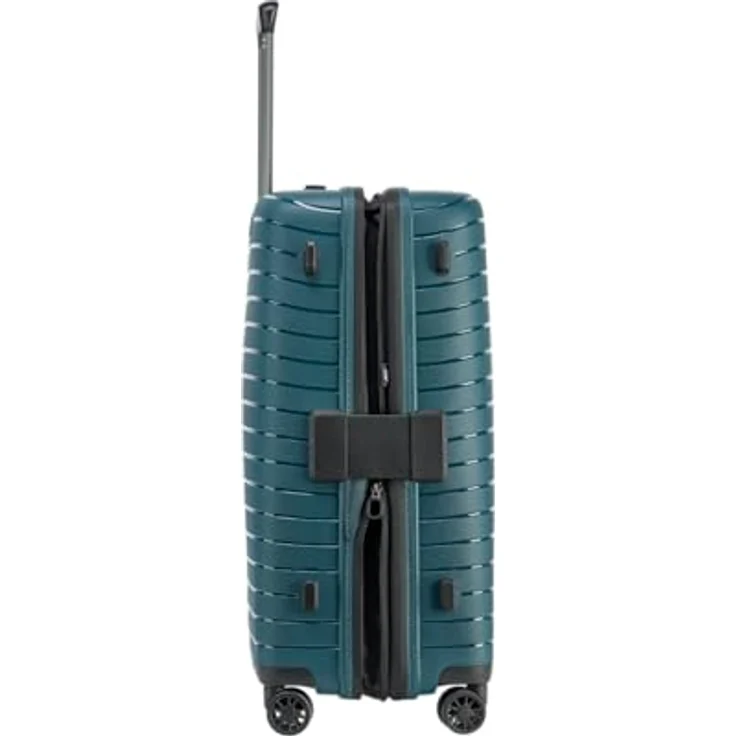 Stratic NOVIUM Hartschalenkoffer, Trolley Größe M, erweiterbar, 4 Rollen, TSA-Zahlenschloss, Polypropylen, Innenfutter aus recyceltem PET, Petrol – Bild 5