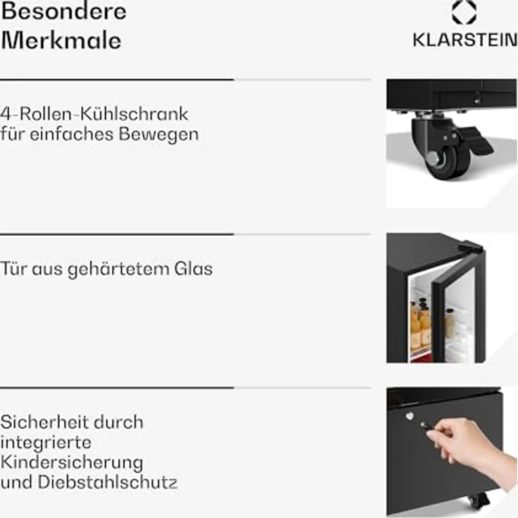 Klarstein GrandCooler 180L, Gastro Getränkekühlschrank mit LED-Innenbeleuchtung, 163.5 cm hoch, 43 cm breit – Bild 6