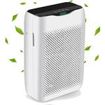 COOCHEER Luftreiniger mit HEPA-Kombifilter & Aktivkohlefilter und Auto Timer, 99,97% Filterleistung perfekt und CADR 258m³/h, für Allergie, Wohnung, Raucherzimmer