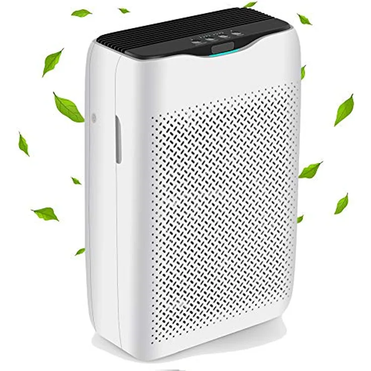 COOCHEER Luftreiniger mit HEPA-Kombifilter & Aktivkohlefilter und Auto Timer, 99,97% Filterleistung perfekt und CADR 258m³/h, für Allergie, Wohnung, Raucherzimmer