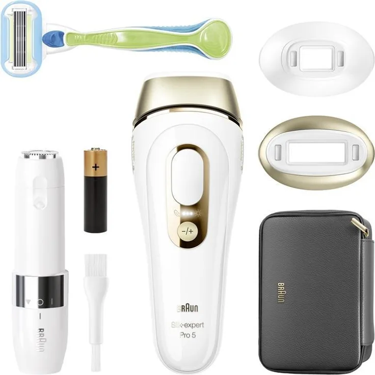 Oral-B Silk-expert Pro 5 PL5146, IPL Gerät für dauerhafte Haarentfernung mit Skin pro 2.0 Technologie und 125 Blitzen pro Minute