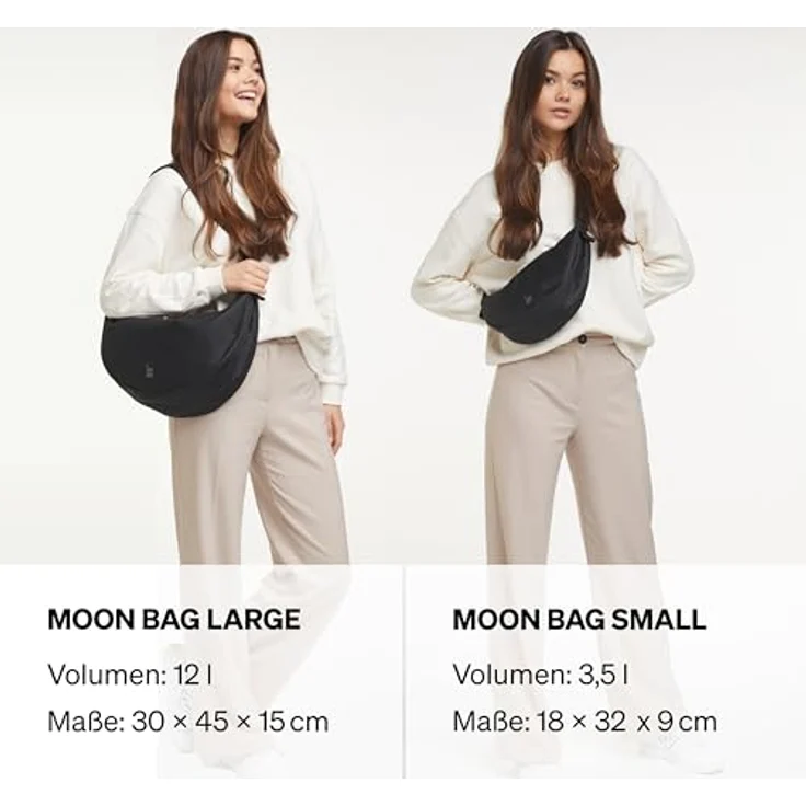 Got Bag Umhängetasche, Moon Bag L - Schwarz, wasserabweisend, recyceltes Polyester, 12l Volume – Bild 6