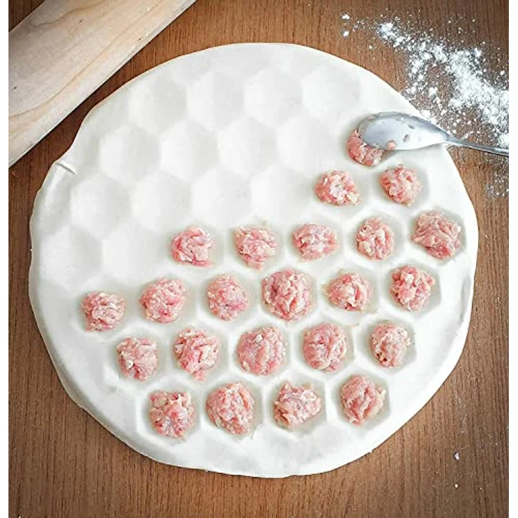 4BIG.fun Backform Teigform Teigtaschen Pelmeni Ravioli 37 Zellen, (Pelmenniza Maultaschen) - Lebensmittelechter Kunststoff, 37 Zellen, spülmaschinengeeignet – Bild 5
