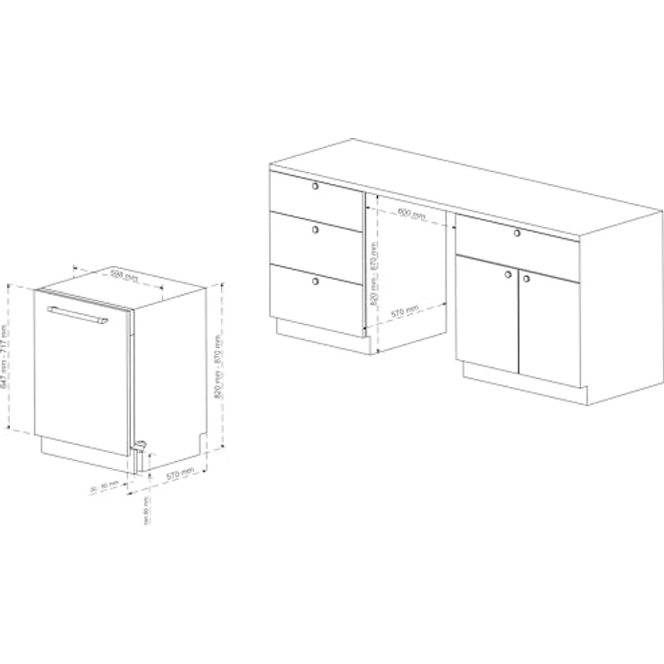 Telefunken GEU6012DI Unterbau Geschirrspüler, Spülmaschine Silber, 12 Maßgedecke, 6 Programme, AquaStop, 45 dB – Bild 9