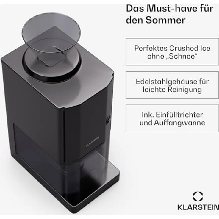 ONECONCEPT Eiswürfelmaschine Icebreaker, Elektrischer Ice Maker mit 15 kg/h Leistung, schwarz – Bild 2
