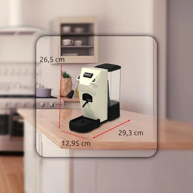 Melchioni Pad Kaffeemaschine, 15 Bar, 550W, 1L, Espresso & Lungo, einfache Bedienung – Bild 5