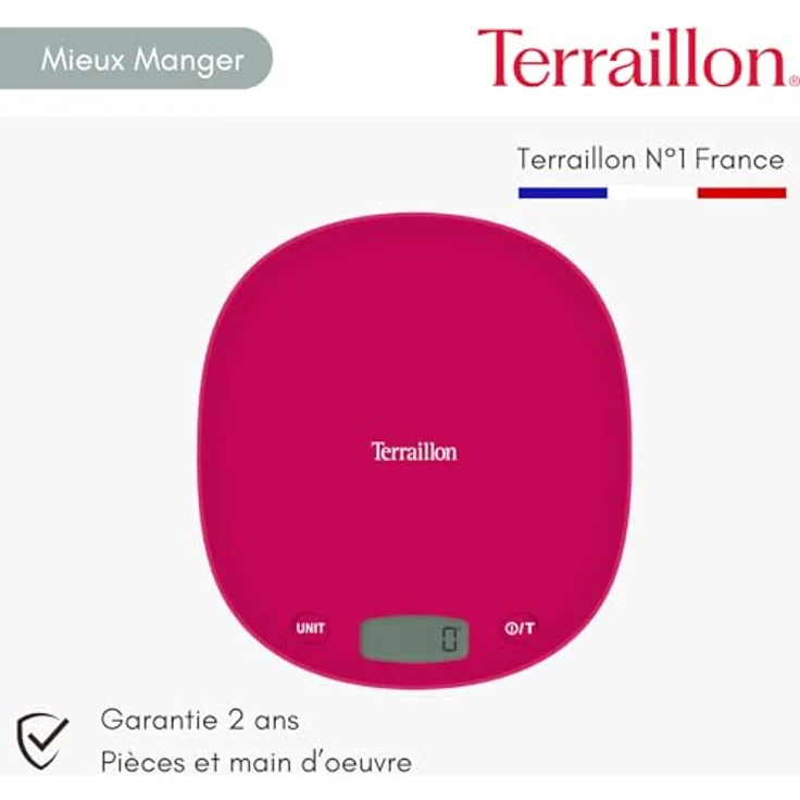 Terraillon 14133 Macaron One Küchenwaage, kirschrot – Bild 7