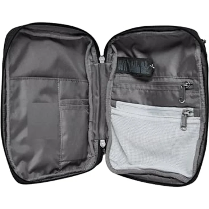 Jack Wolfskin Konya Organizer, Handtasche mit 2 Litern Volumen, Schwarz, robustes Armatech Plus 600D-Material, einstellbarer Schulterriemen, 6 Innentaschen – Bild 5