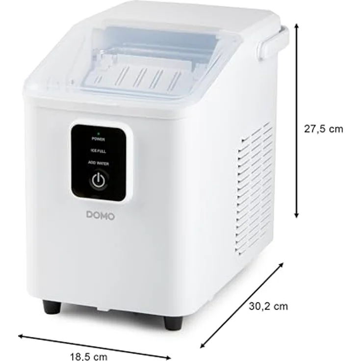 DOMO DO9292IB Eiswürfelmaschine, 0.8L, 12kg in 24Std. mit Selbstreinigungsprogramm und herausnehmbarem Korb – Bild 7