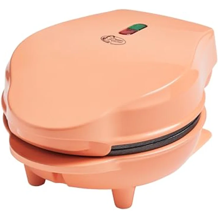 Bestron Mini-Waffeleisen für klassische Waffeln 10cm, inkl. Antihaftbeschichtung, ideal für Kinder, Orange – Bild 2