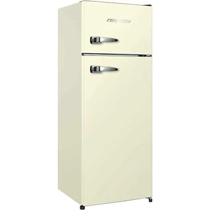 Respekta Kühlschrank KS144C-52, freistehend 170 Liter, 4* Gefrierfach, Retro Design in Creme, LED-Beleuchtung, energieeffizient – Bild 2