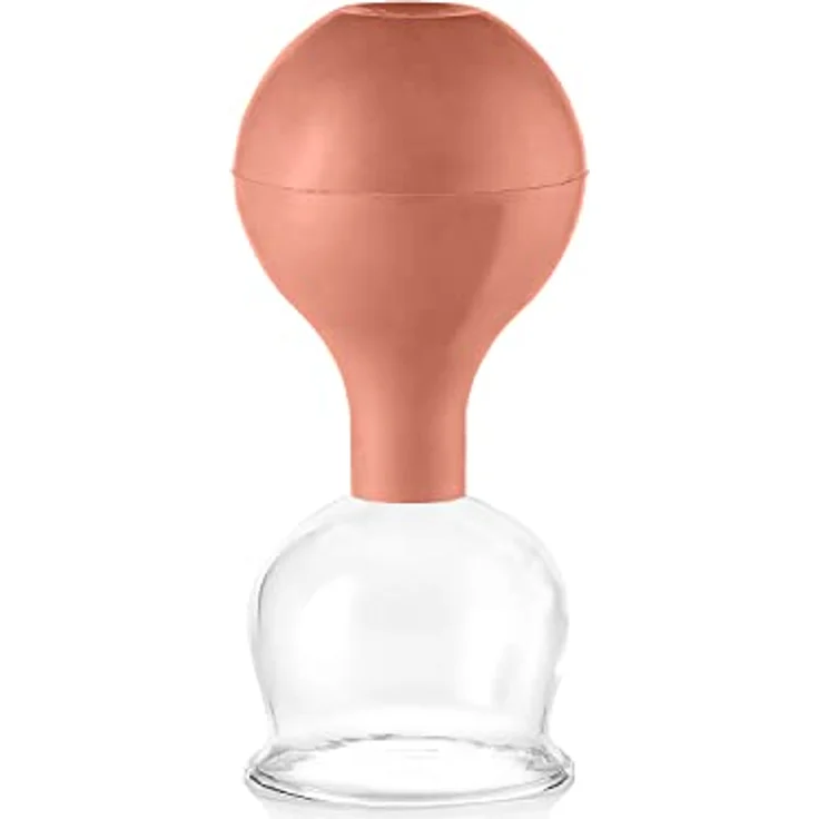 pulox Schröpfglas aus Echtglas 3er-Set inkl. Saugball 40 mm, 52 mm & 62 mm, Braun – Bild 5