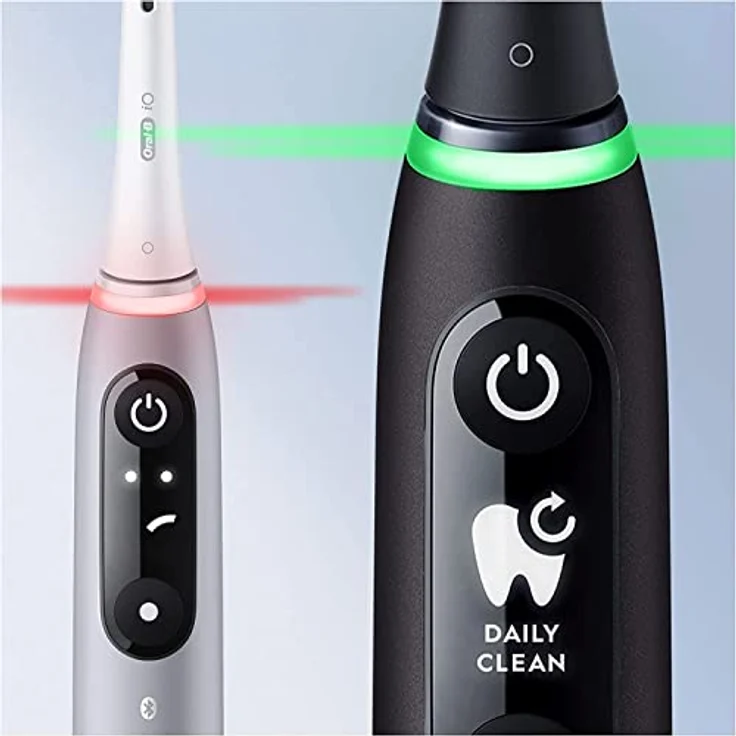 Oral-B iO Series 6 Elektrische Zahnbürste/Electric Toothbrush, 2 Aufsteckbürsten, 5 Putzmodi für Zahnpflege, Magnet-Technologie, Display & Reiseetui, Geschenk Mann/Frau, Designed by Braun, black lava – Bild 5