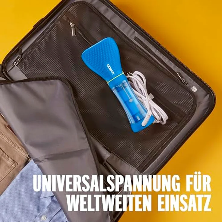 Conair GSC24BLE Dampfbürste TravelSteam Power, kompakte Dampftechnologie mit 20 g/min, blau – Bild 7