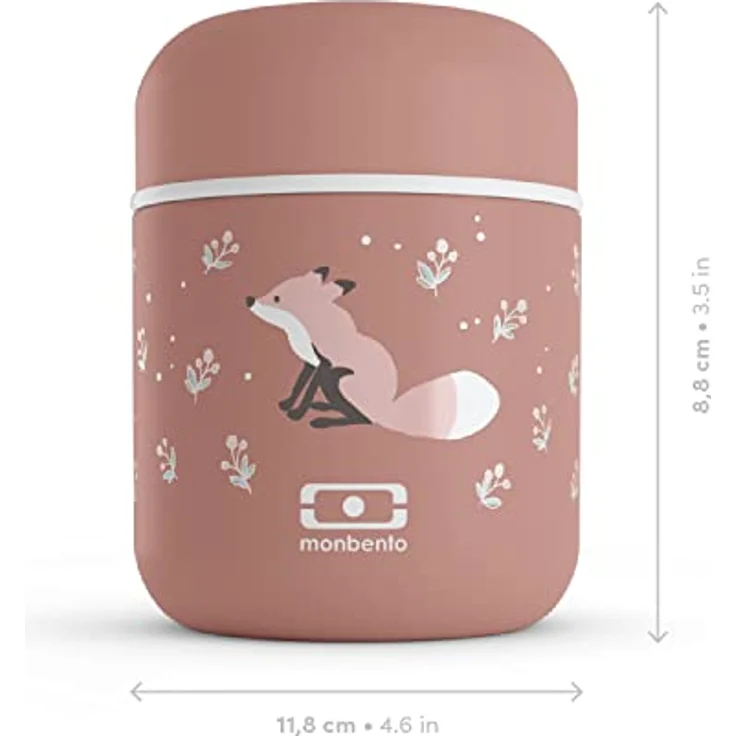 Monbento Kids Small Insulated Container MB Capsule Fox - Leakproof and Insulated - Small Lunch Box Keeps Food, Lunchbox – Bild 3