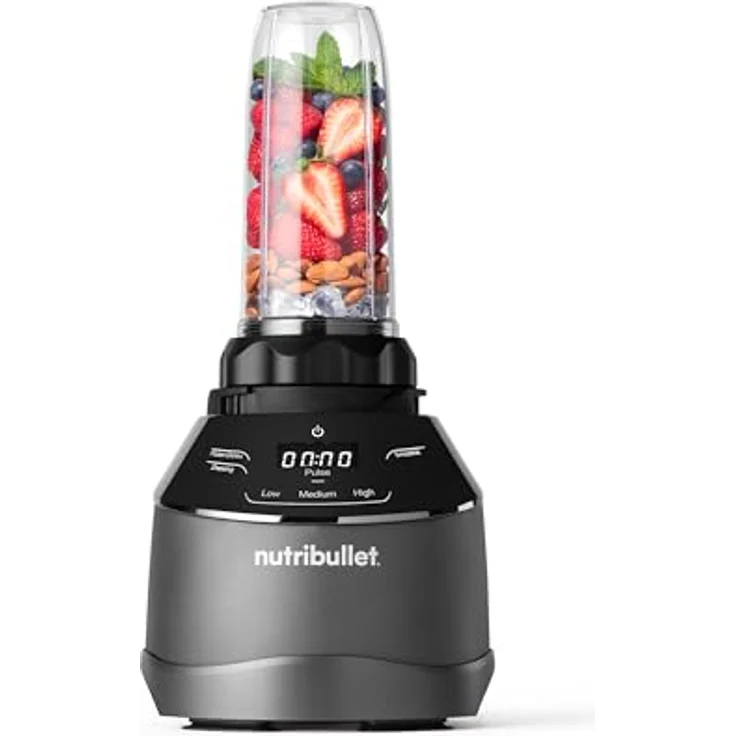 NutriBullet Triple Prep System Elektrischer Mixer 1500 Watt Leistung 3 in 1 Geräte Schwarz NBF580B – Bild 4