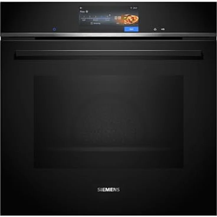 Siemens HB778G9B1 iQ700, Einbau-Backofen mit Bräunungssensor, Kamera und KI, Pyrolytische Selbstreinigung, TFT-Full-Touchdisplay, Schwarz, Edelstahl – Bild 1