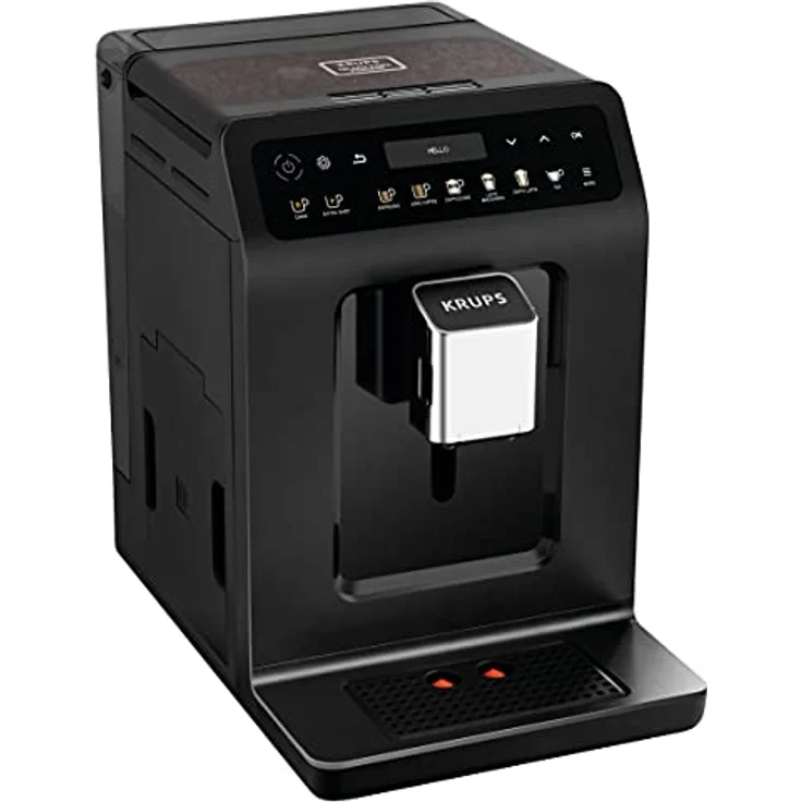 Krups EA8948 Evidence Plus Kaffevollautomat, Neues XL OLED-Farbdisplay, Barista Quattro Force Technologie, 16 Kaffee-Variationen, 3 Tee-Variationen, One-Touch-Cappuccino Funktion schwarz-metallic, mit Milchsystem und integriertem Mahlwerk – Bild 6