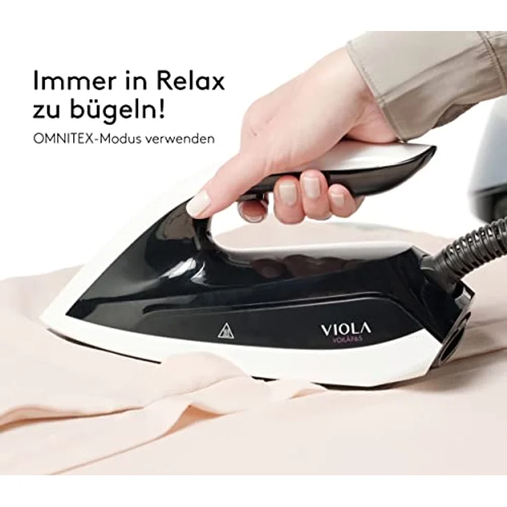 VIOLA Voilà Dampfbügelstation, 6,5 Bar, Touch Screen Display, 1,7-Liter-Wasserbehälter, Schwarz – Bild 3