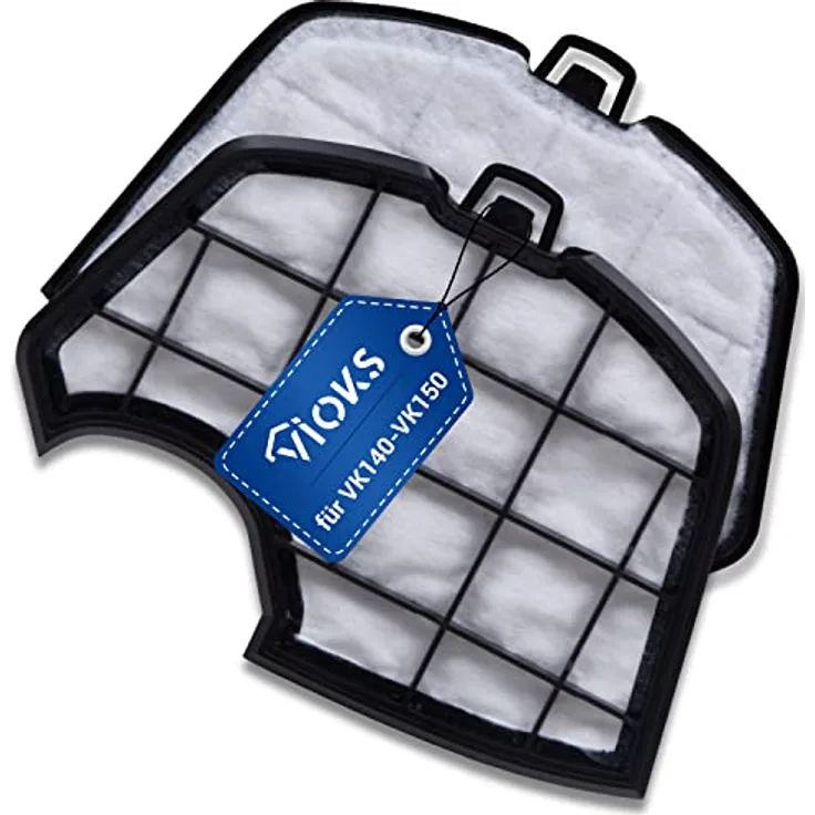 VIOKS Set 2x Motorfilter Staubsauger Ersatz für Vorwerk Handstaubsauger Filter - Ersatzfilter für Vorwerk Kobold VK150 & Vorwerk VK 140 Staubsauger