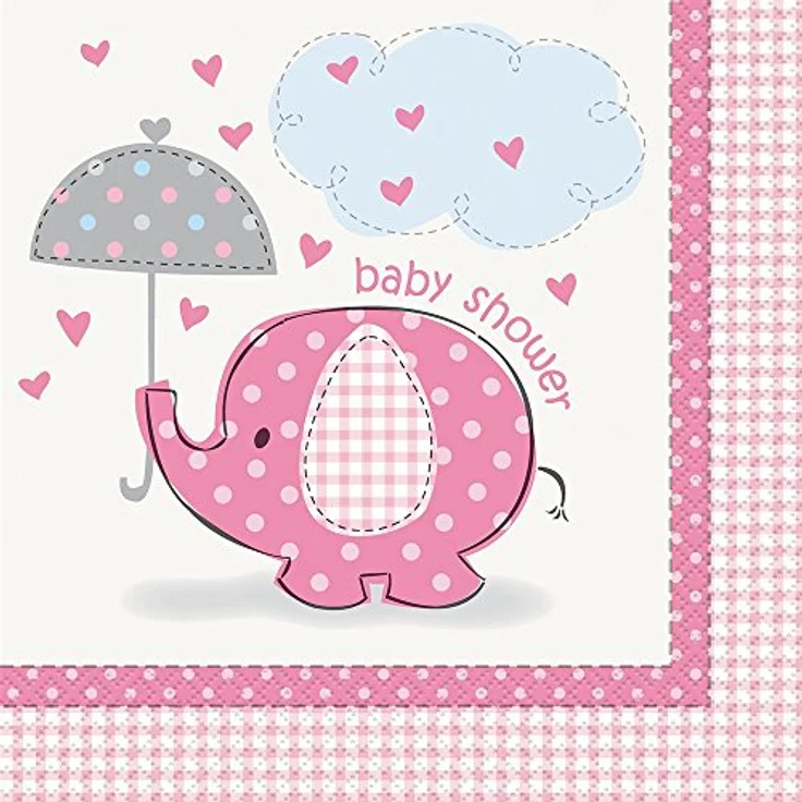 servietten Babyparty rosa 33 x 33 cm 16 Stück – Bild 5