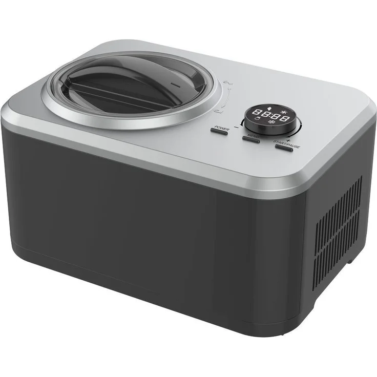 Guzzanti GZ 152A, Kompressor-Eismaschine mit 1,5 Litern Kapazität, Schwarz