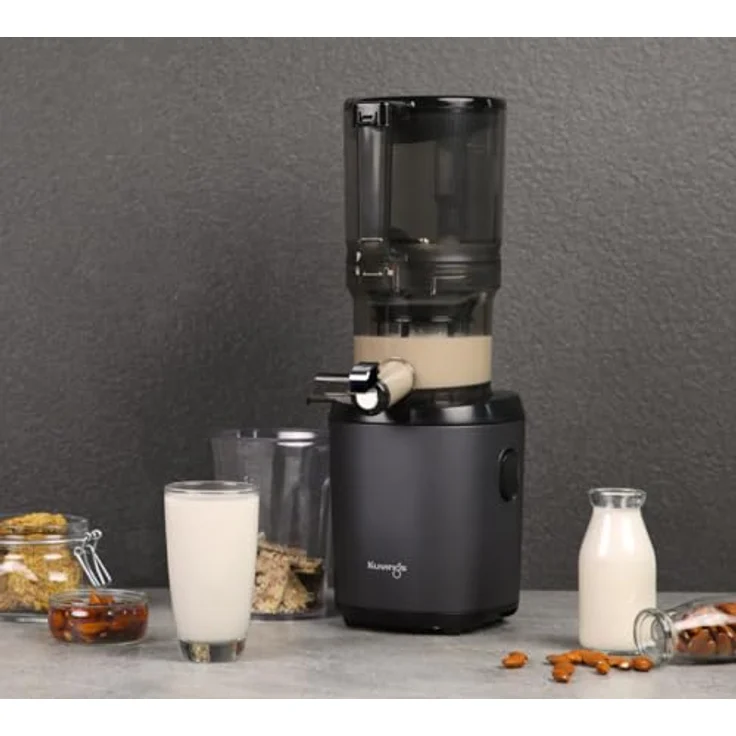 Kuvings Slow Juicer AUTO6, Entsafter für Gemüse und Obst mit 1.7L Auto-Hopper, ruhiger 200 Watt Motor, 2-in-1 für Saft & Sorbet, BPA-frei, leicht zu reinigen, schlankes Design, Matt Navy – Bild 5